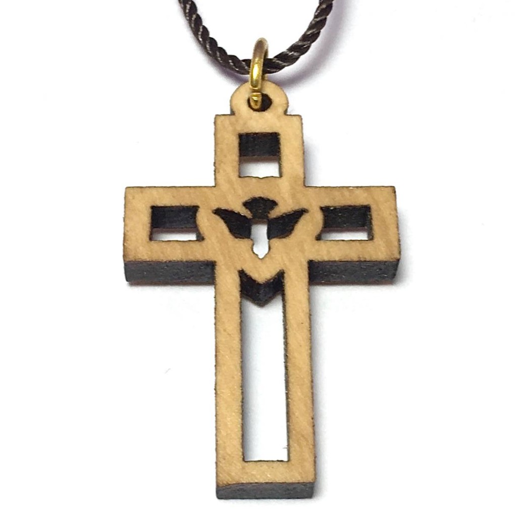天主教聖物 以色列進口 十字架 橄欖木 項鍊 掛飾 13-23