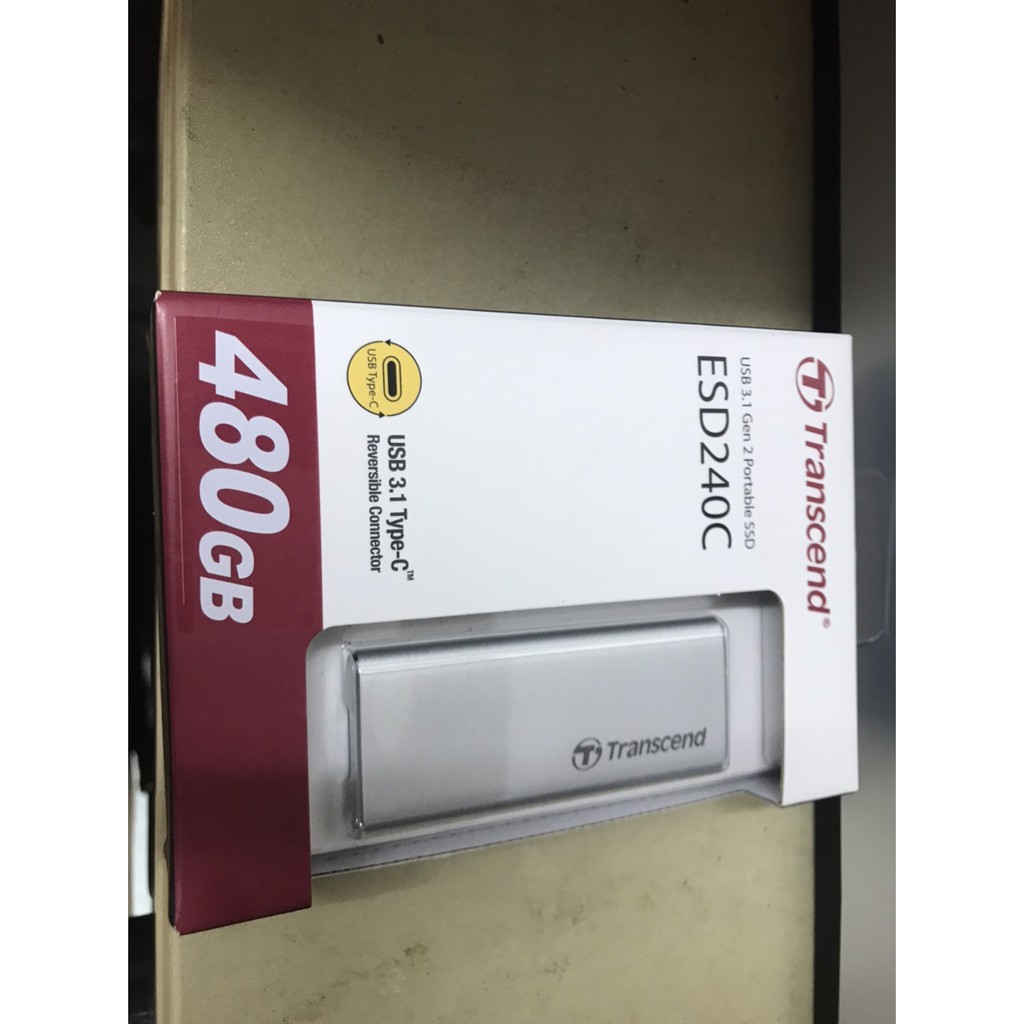 Transcend 創見 480GB ESD240C SSD USB3.1/Type C 雙介面行動固態硬碟