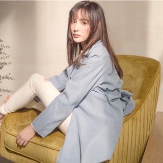 Lovfee蜜桃絨風衣外套