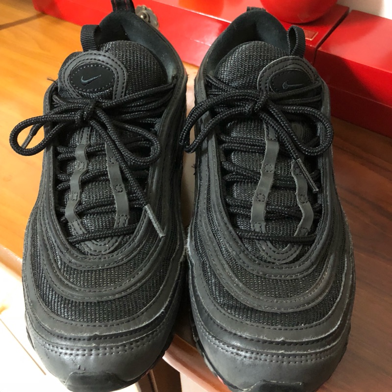 Nike air max 97 全黑 皮革款 二手