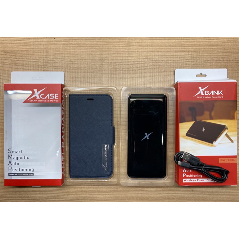 【二手九成新】摩新 iphone xr 磁吸無線充電皮套（Xcase)及無線充電行動電源(Xbank)