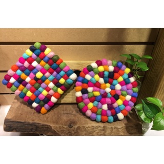 20cm 尼泊爾手工羊毛氈隔熱墊 特價180（圓墊售完）