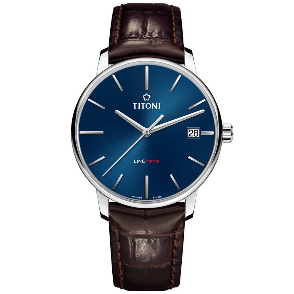 【聊聊甜甜價】TITONI 梅花錶 LINE1919系列 72小時動力儲存 機械腕錶 / 83919S-ST-612