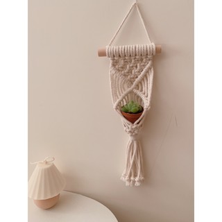 北歐風植物吊飾 吊繩 macrame 編織 室內綠化 空氣鳳梨