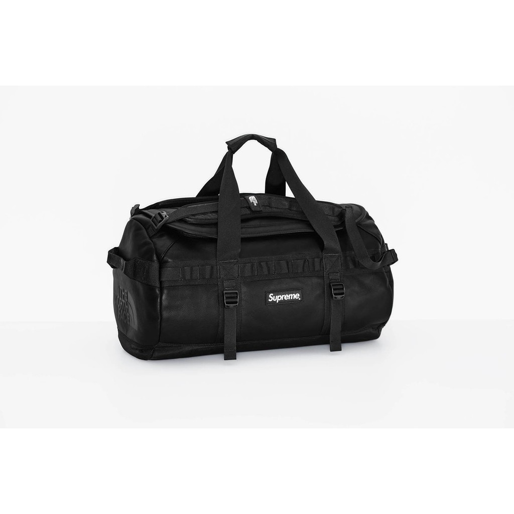 supreme the north face leather base camp duffel black