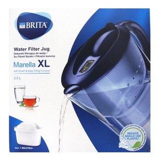 【易油網】平行輸入原裝進口BRITA Marella XL 3.5L 濾水壺+濾心1個 藍色