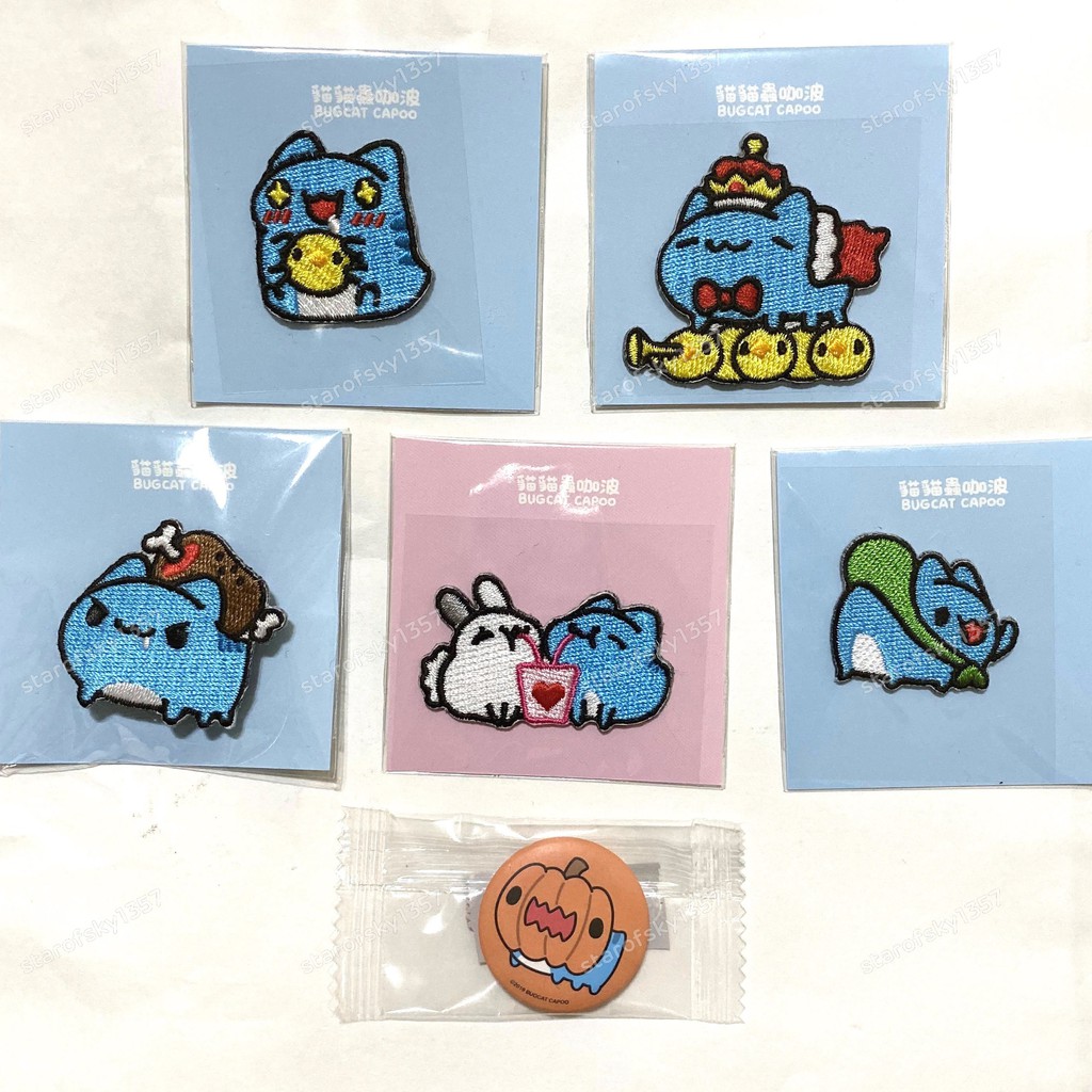 咖波新款刺繡燙貼刺繡別針台中咖波屋限定貼紙貓貓蟲capoo 車貼全新現貨 蝦皮購物