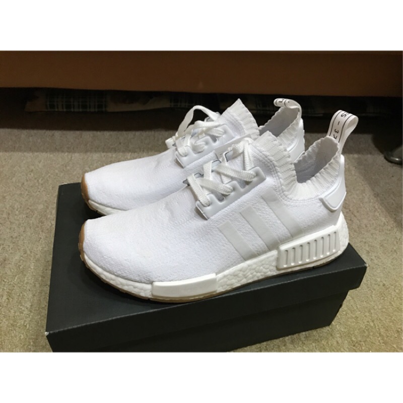 Adidas NMD R1 PK Gum Pack Triple White 白色 編織 歐洲公司貨 BY1888