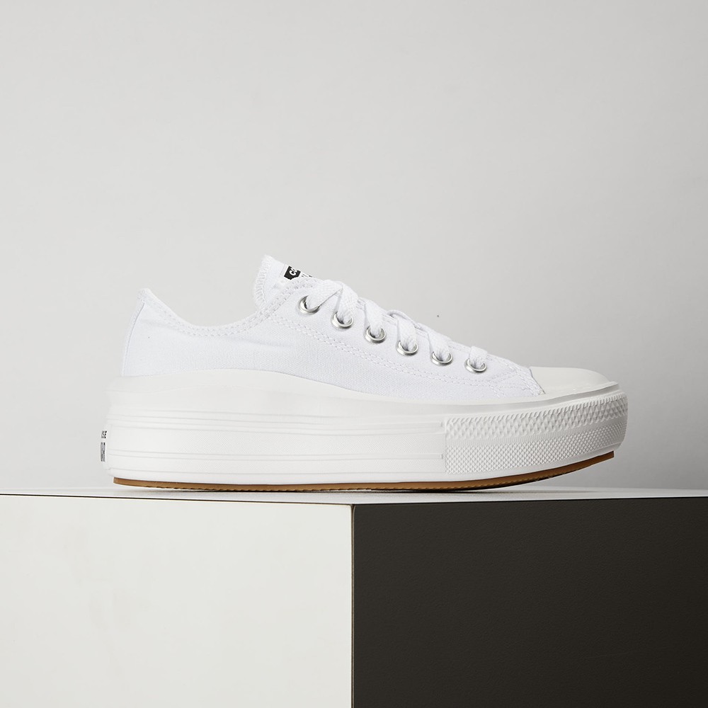 Converse Ctas Move OX White/White 女 白 低筒 厚底 輕量 休閒鞋 570257C