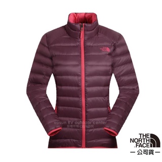 【美國 The North Face】女款 700FPl 超輕保暖鵝絨防潑水連帽羽絨外套 CTW1 紫紅 N