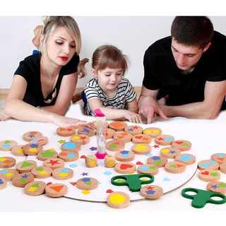 特價好物 木質親子益智找找樂 益智形狀配對 提高2-6兒童專注力訓練 親子動手動腦益智類玩具