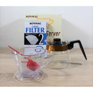 日本 BONMAC 咖啡濾杯 咖啡壺 Coffee Dripper&Server 2人份 1800637