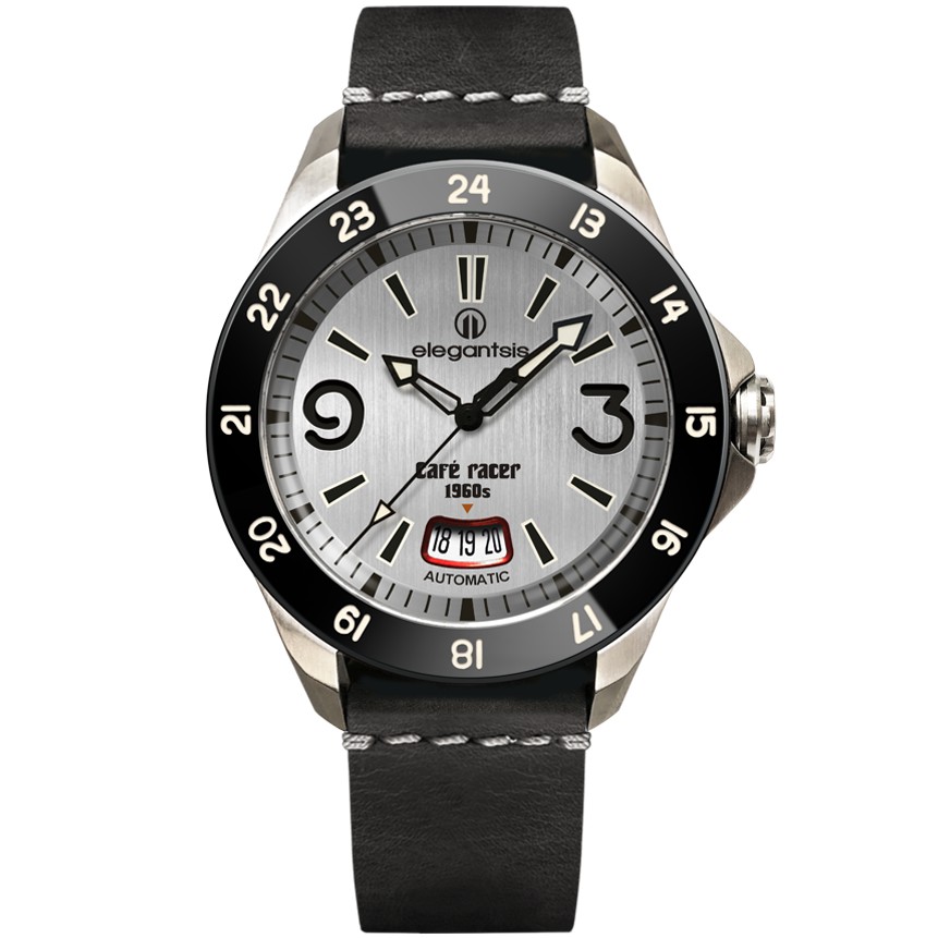 【公司貨】Elegantsis 愛樂時ELJR65AS-C1NW1LCafeRacer風格主題自動機械腕錶 麗寶錶樂園