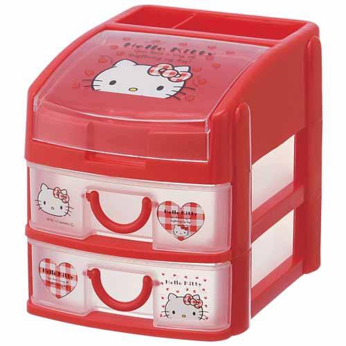 ~~凡爾賽生活精品~~全新日本進口正版HELLO KITTY紅色造型文具.飾品收納盒.置物盒