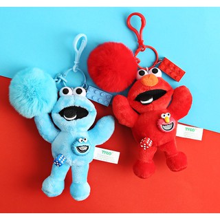 芝麻街歐美卡通 ELMO 餅乾怪獸 可愛毛絨公仔 吊飾 掛飾