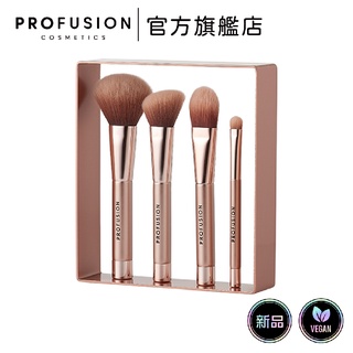 PROFUSION 專業磁力刷具套裝 5件組【官方旗艦店】浪漫玫瑰金 磁力邊框刷具組含鐵架 4支刷具 現貨 源自美國設計