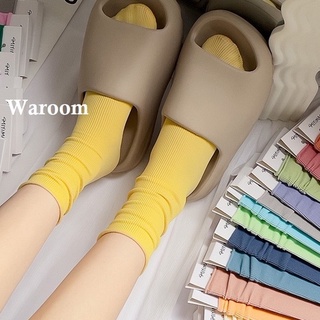 Waroom|現貨 S1131 薄款日系糖果色堆堆襪|女裝|小腿襪|長襪|絲襪|學生襪|堆堆襪|襪子|透氣|中筒襪