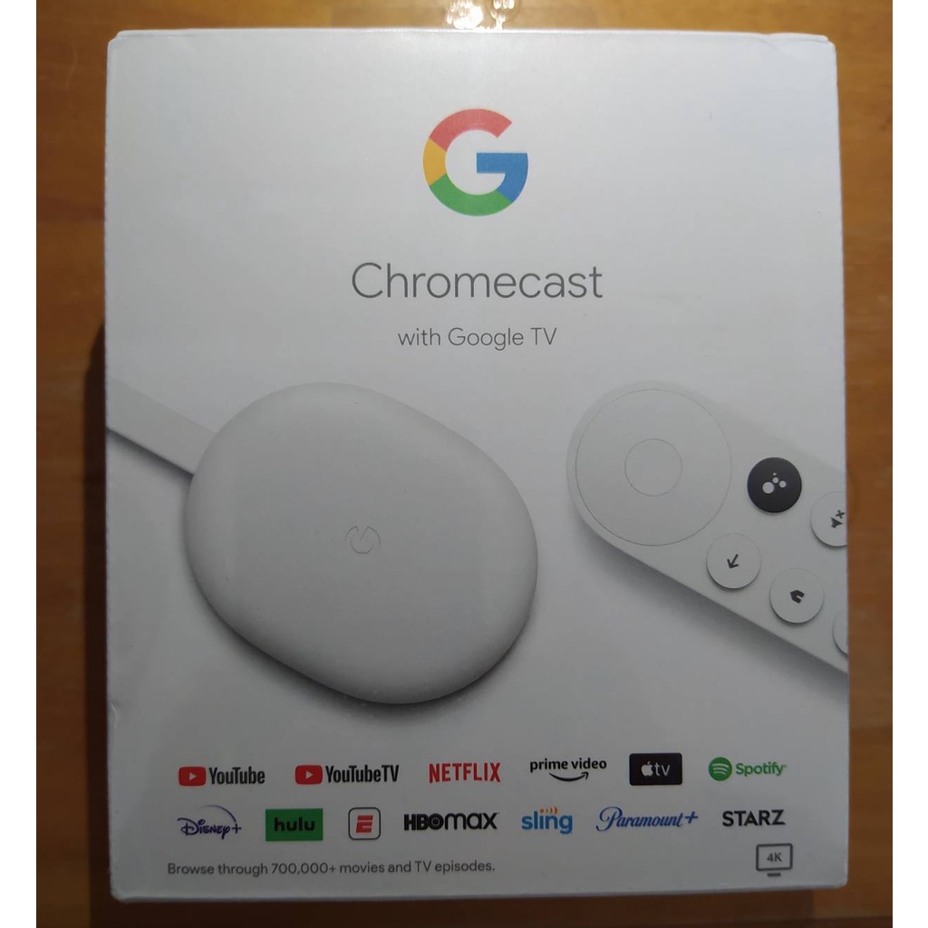 Chromecast 4代 四代 Google TV-白色(全新現貨未拆)