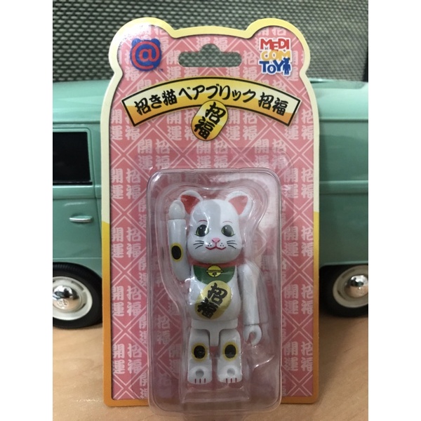 「已售」MEDICOM TOY BE@RBRICK 100%  晴空塔 招財貓 招福 吊卡 熊耳非貓耳