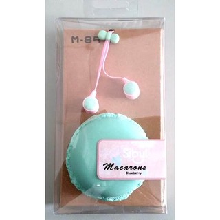 熙彼兒（Sibyl） M85 馬卡龍麪包收納盒（綠色）入耳式耳機（粉紅色）無麥耳塞