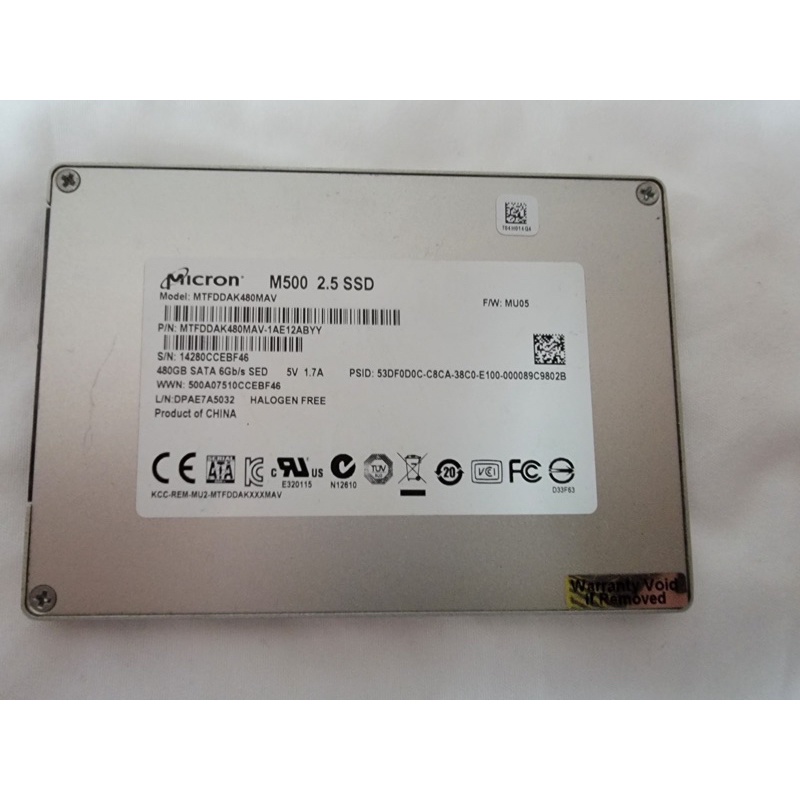 美光 Micron Crucial M500 2.5 SSD 480GB SATA 6Gb/s MLC 固態硬碟