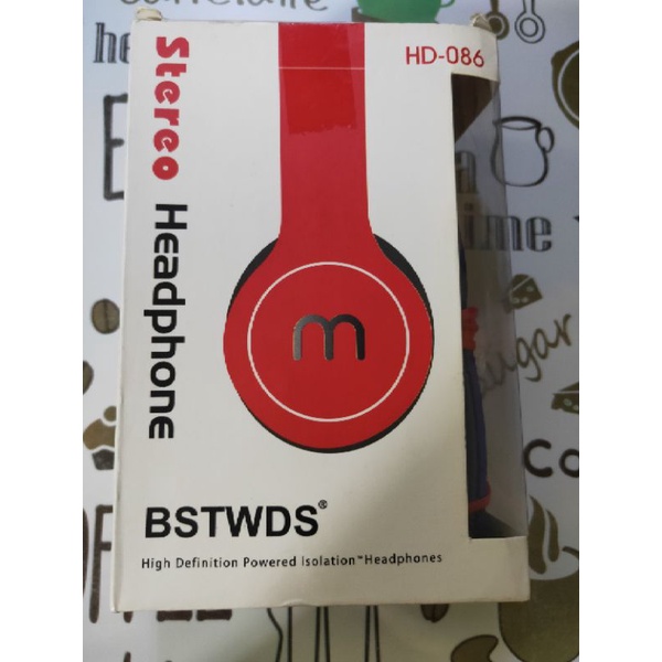 stereo Headphone 耳罩式 耳機 藍色款 有線