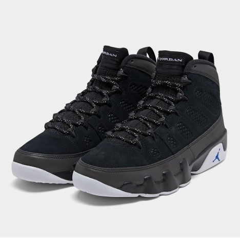black and blue retro 9