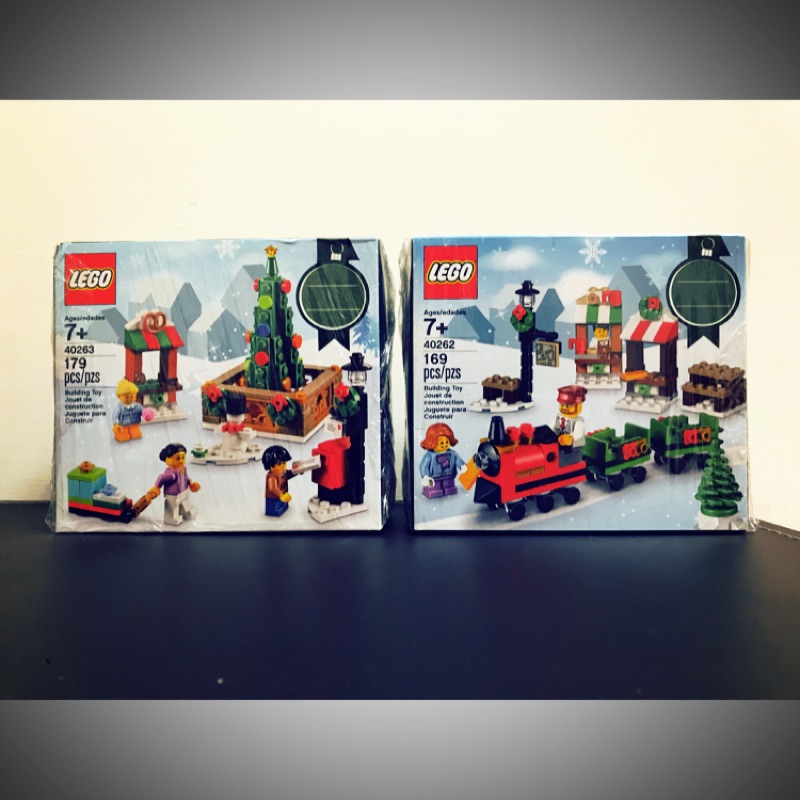 全新未拆 LEGO 樂高 聖誕節慶組 40262 &amp; 40263 聖誕樹 小火車