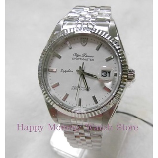 【 幸福媽咪 】OP 奧柏錶 蠔式超大錶徑防水石英錶男錶 白面
