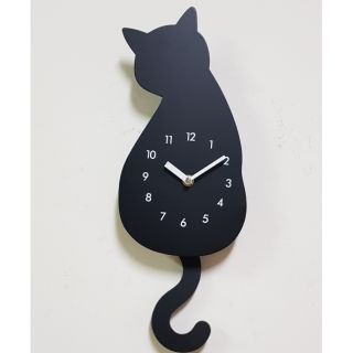 寵物，黑貓時鐘（台灣機心買的放心）