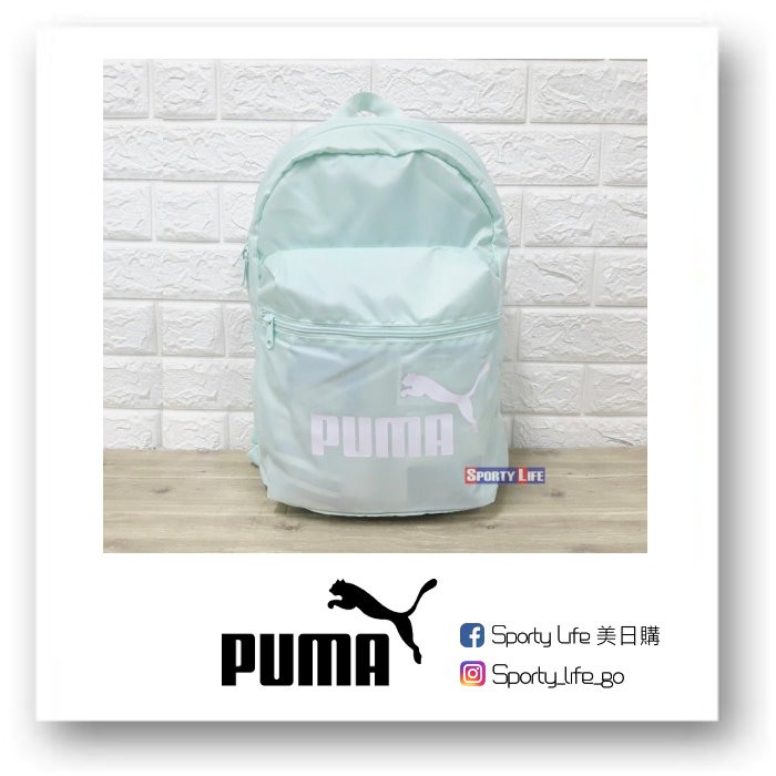 SL美日購】PUMA Classic Cat Backpack 背包後背包彪馬英國代購馬卡龍綠Bag | 蝦皮購物
