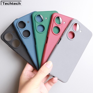 Techtech磨砂矽膠軟殼 華碩 asus zenfone 9 手機殼素色簡約保護套