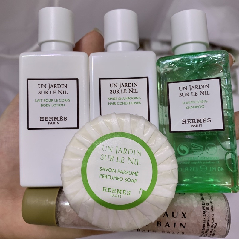 愛馬仕Hermès （洗髮精、潤絲精、乳液、香皂）、巴黎PASCAL MORABITO沐浴鹽