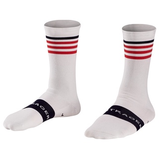 【BONTRAGER】 Race Crew Cycling Sock｜白底紅條紋