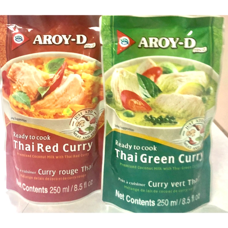 泰國🇹🇭AROY-D即食紅咖哩.青咖喱醬（即期品2020/03月）原價$129（特惠價$100買一送一）