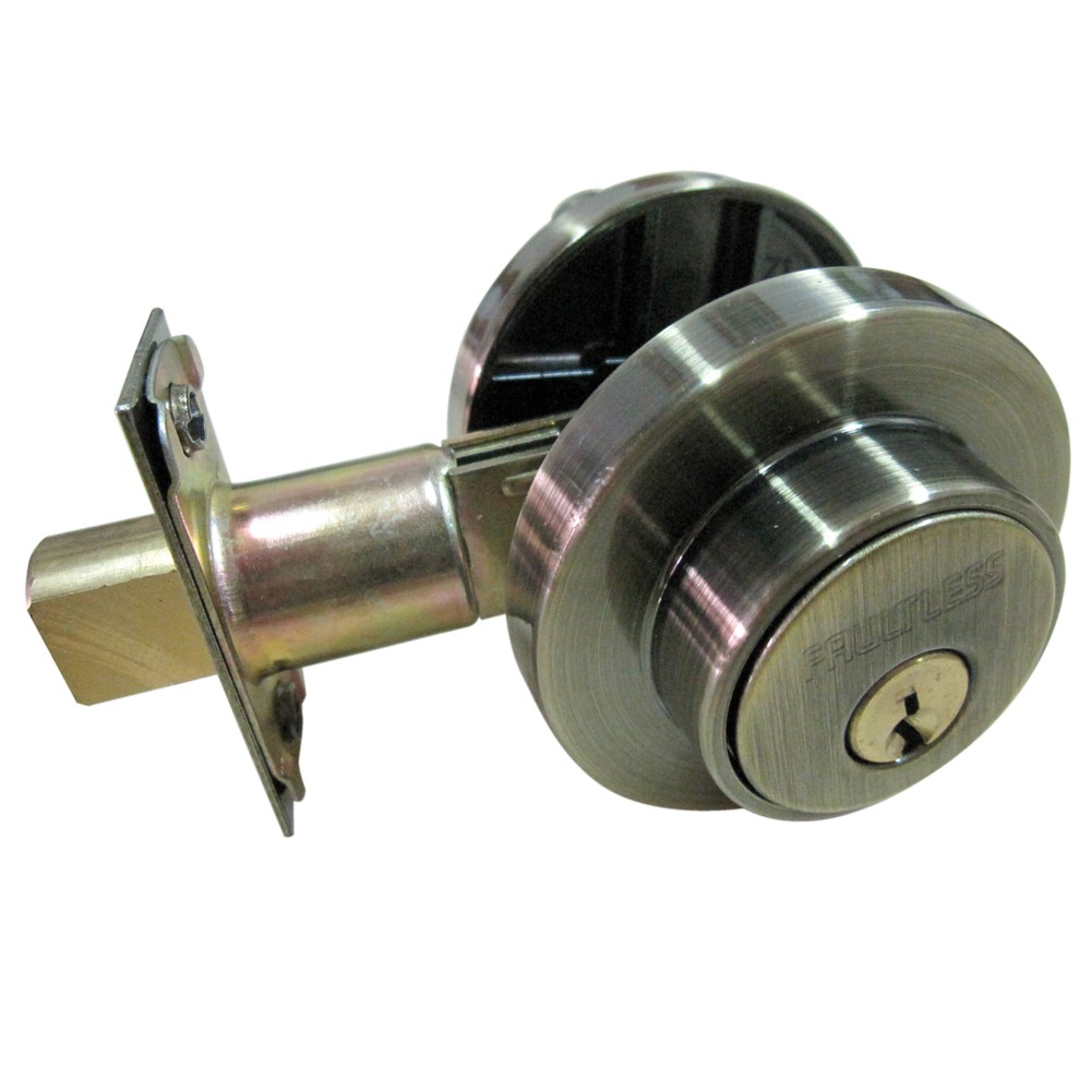 加安牌 現代風系列補助鎖 DA181 60 mm 青古銅色 扁平鑰匙 圓套盤輔助鎖 大門鎖 房門鎖 通道鎖 水平把手鎖