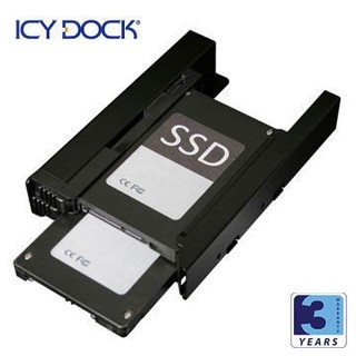 光華CUMA散熱精品*ICY DOCK (MB082SP) 雙2.5吋轉單3.5吋硬碟/固態硬碟轉接架~現貨