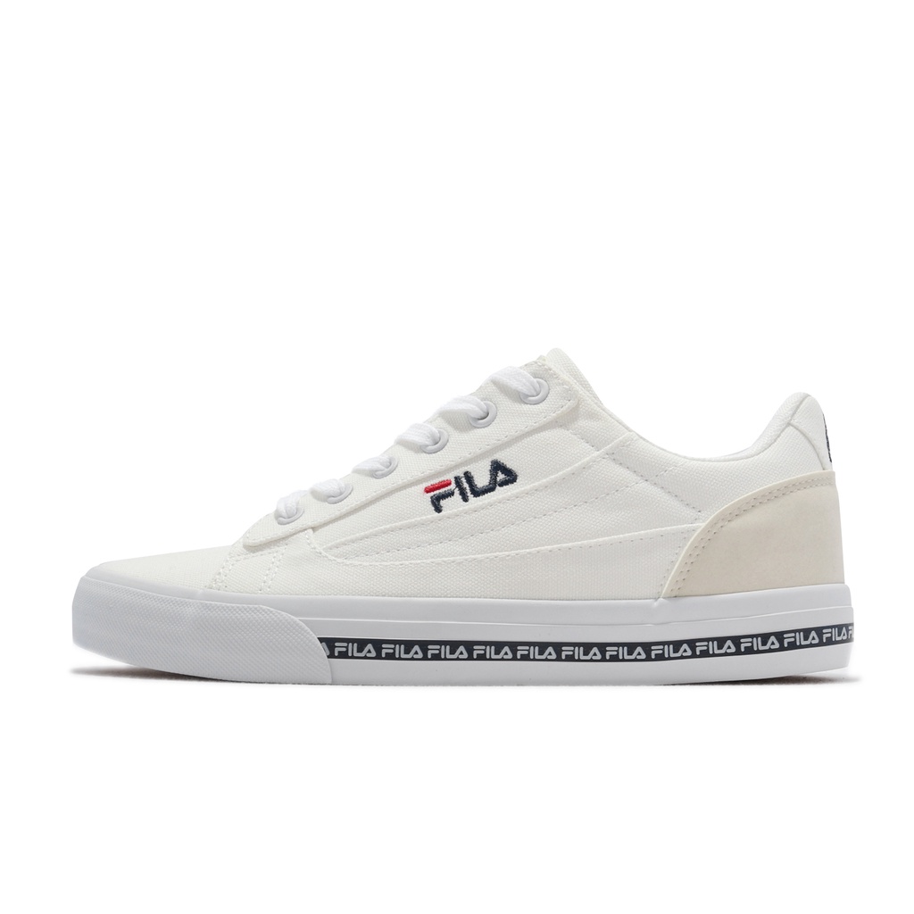 Fila 帆布鞋 Classic Kicks L 2.0 男鞋 白 米 基本款 休閒鞋 【ACS】 1C932V123