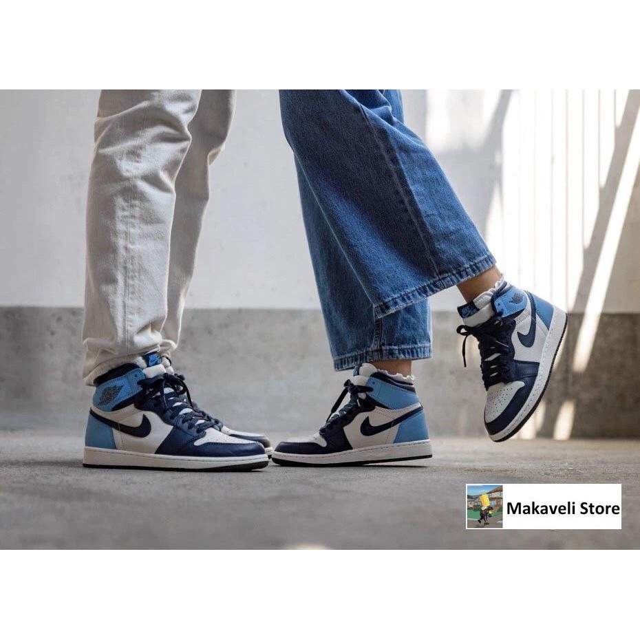 sail obsidian university blue jordan 1