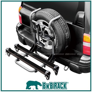 BEARACK熊牌 鋁合金滑槽式攜車架-備胎式車用 耐重30kg(二台自行車) BC-8402-2