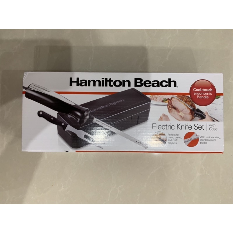 麵包刀 電動刀 美國大廠 經典品牌Hamilton Beach 型號74277 內附收納盒 叉子