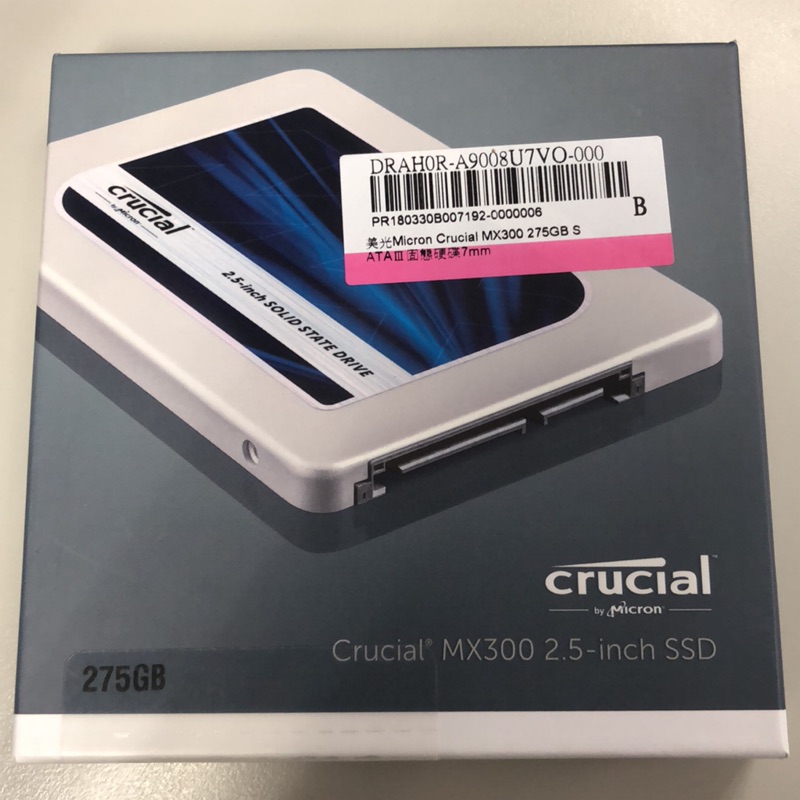 二手 美光 Micron Crucial MX300 2.5 inch SSD 275GB