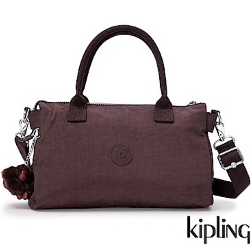全新真品 - Kipling 深紫羅蘭 素面手提包 側背包 肩背包 斜背包 - Irisa