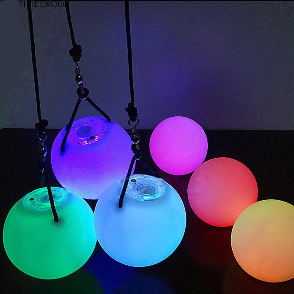 🚚批發價🚚耐用 LED 健身球 震動 發光球 搪膠 閃光球 肚皮舞 POI球發光 甩球