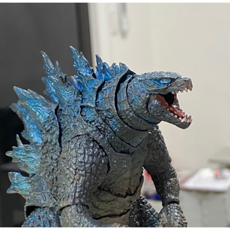 黑磚 Shm 2019 怪獸之王哥吉拉初號機塗裝完成品代工藍鰭哥吉拉公仔模型核能噴射非xplus 蝦皮購物