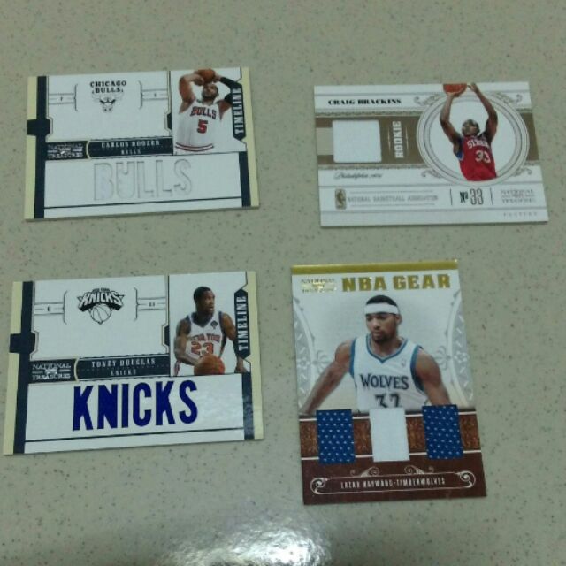 4張 NBA 球星 球員 籃球 卡片 布
