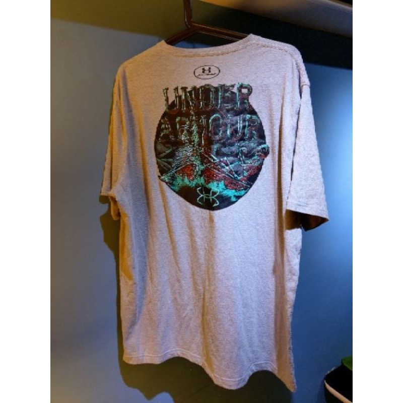 UA 短袖 短T Under Armour Loose XL Heatgear 吸濕排汗短袖 灰色 釣魚健身 籃球衣慢跑
