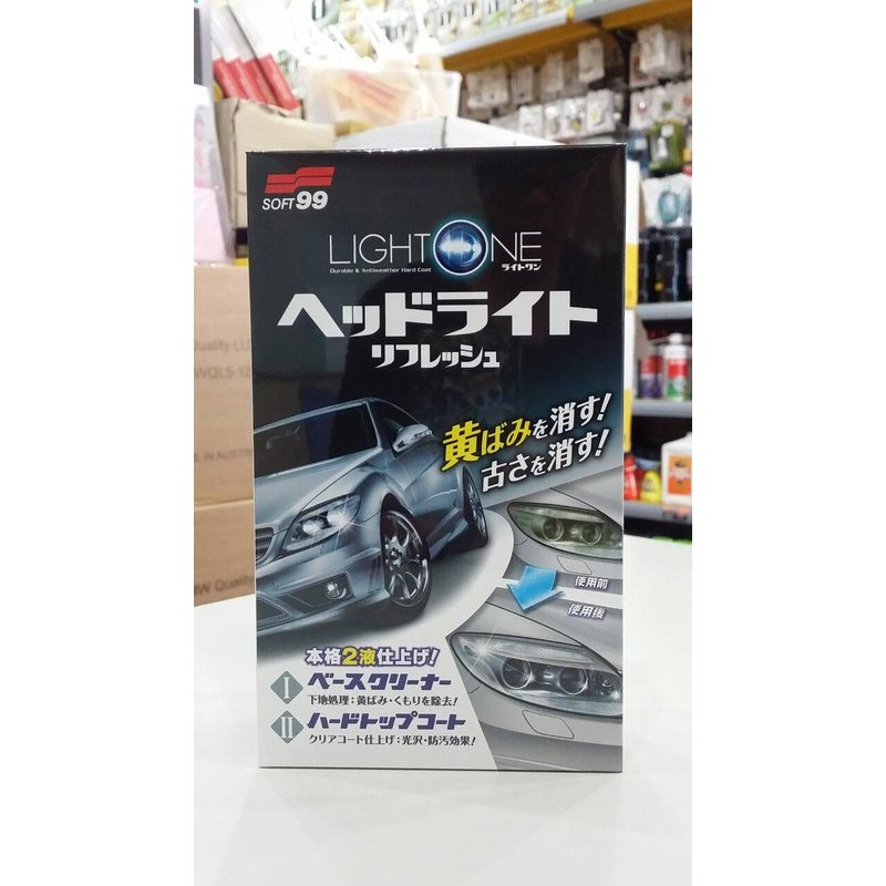 油夠便宜 可刷卡 Soft99 車燈罩去污保護劑l379 即可去除泛黃污漬恢復樹脂原有的透明感 蝦皮購物