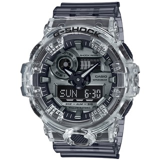 【CASIO】G-SHOCK 灰透明色系大錶徑款 GA-700SK-1A 200米防水 台灣卡西歐公司貨