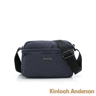 【Kinloch Anderson】Force極簡造型多隔層小款斜側包 藍色